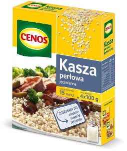 CENOS-KASZA JĘCZMIENNA PERŁOWA KARTONIK 4x100G/12SZT