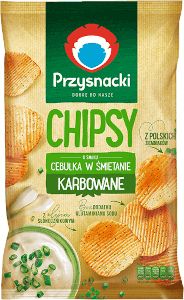 FELIX-PRZYSNACKI CHIPSY 135G KARBOWANE O SMAKU CEBULI W ŚMIETANIE/9SZT