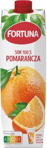AF-FORTUNA 1L 100% SOK POMARAŃCZOWY/12SZT